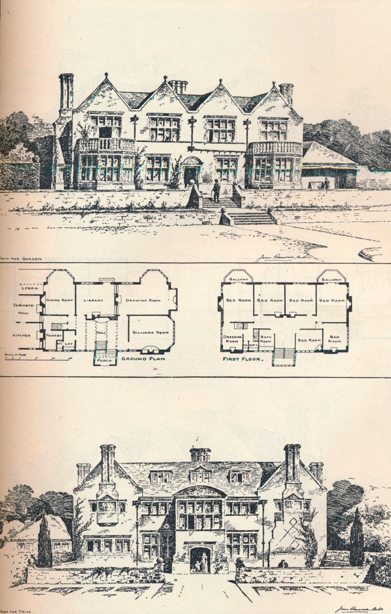 Houghton Grange, nær Huntingdon, c1897 af Unbekannt