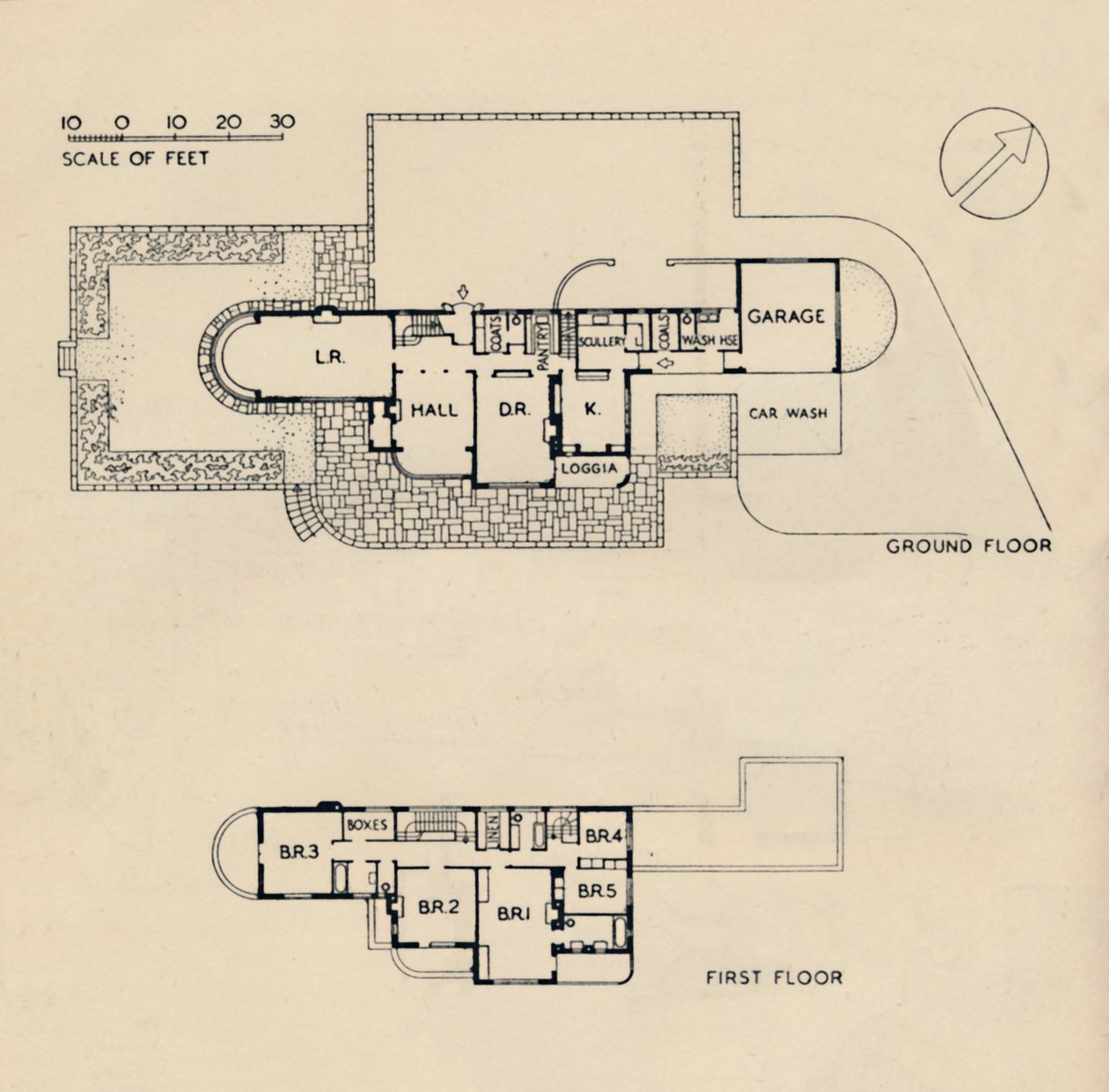 House at Burn Bridge af The Late John Procter, F.R.I.B.A., 1942 af Unbekannt