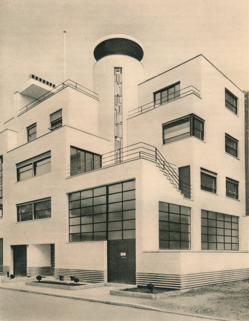 House of M. M. Joel og Jan Martel, billedhuggere, Rue Mallet-Stevens, Auteuil, c1927 af Unbekannt