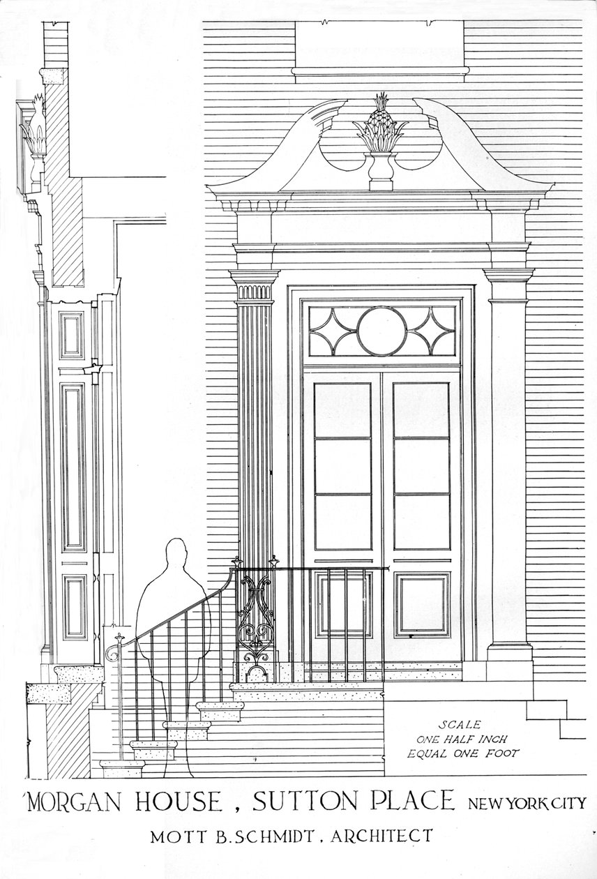 House of Miss Anne Morgan, Sutton Place, New York City, 1924 af Unbekannt