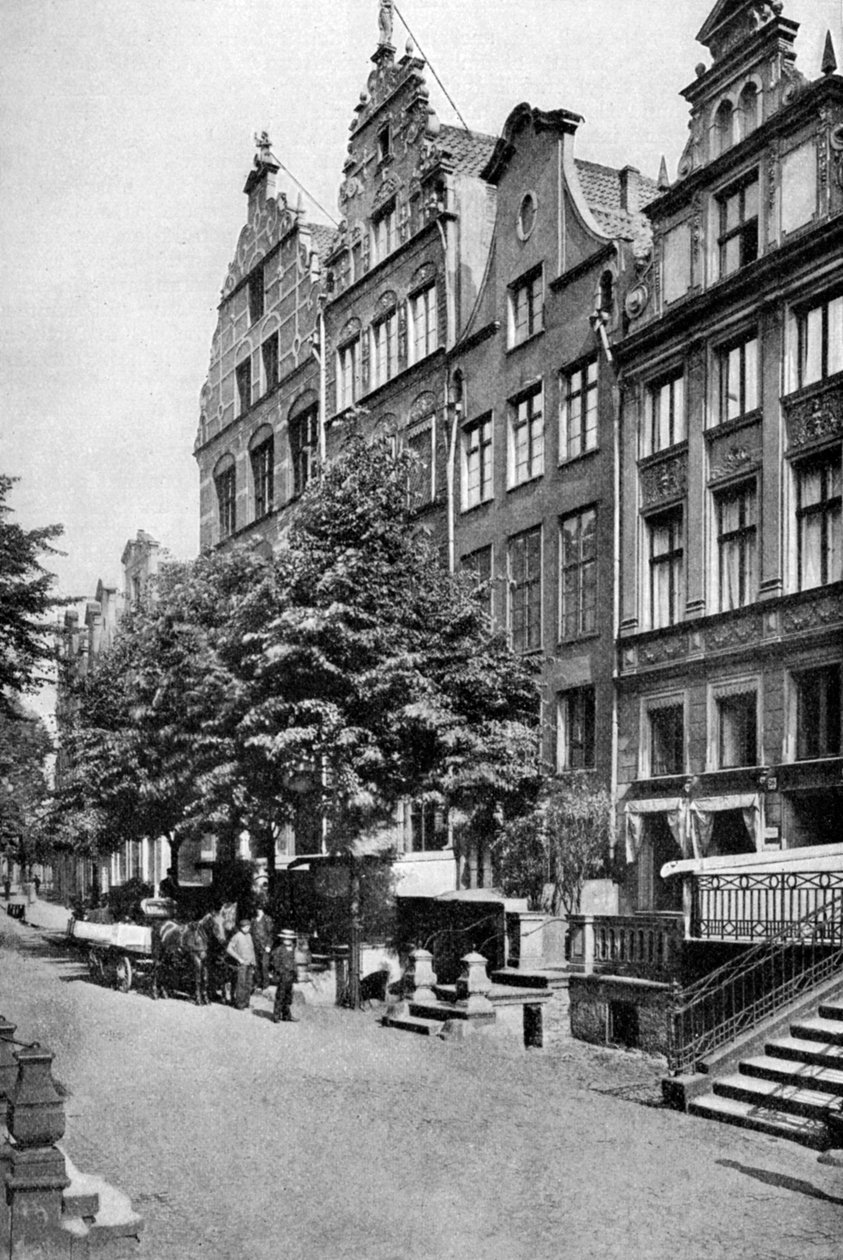 Huse på Brodbankengasse, Danzig, c1922 af Unbekannt