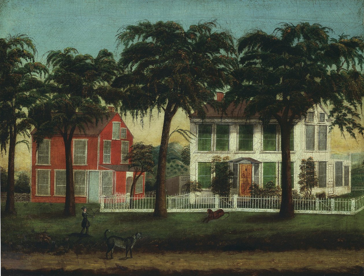 Huse ved Fox River, Illinois, 188190. af Unbekannt