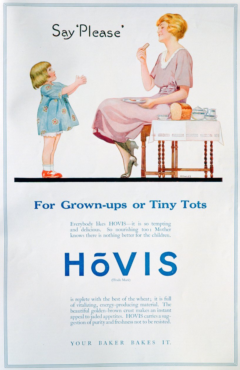 Hovis brødannonce, 1921 af Unbekannt