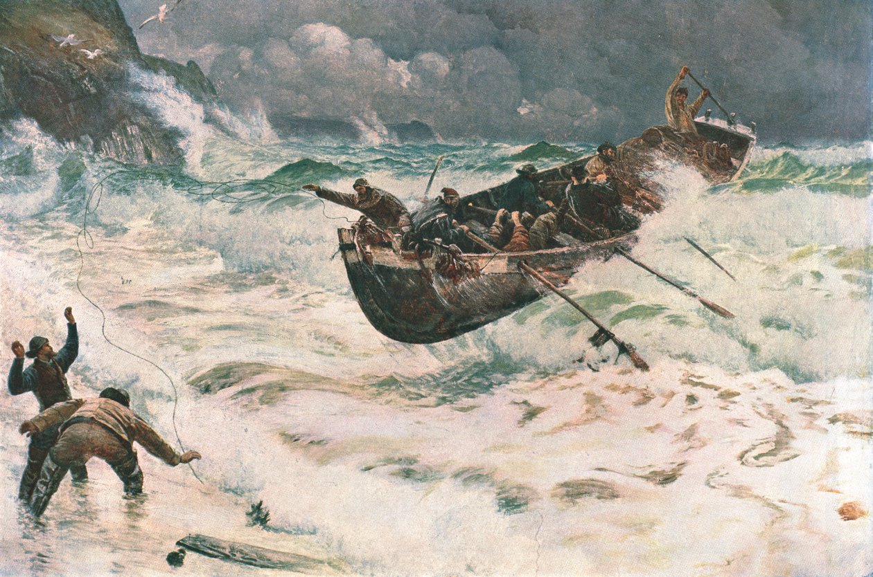Hvordan båden kom hjem 1886, c1902. af Unbekannt