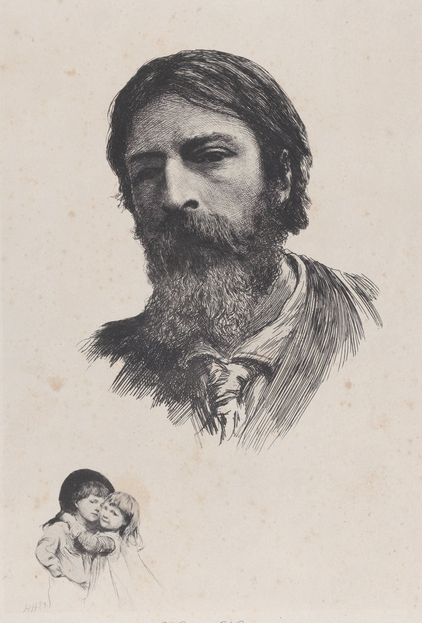 Hubert Herkomer A.R.A. og hans børn efter 1879. af Unbekannt