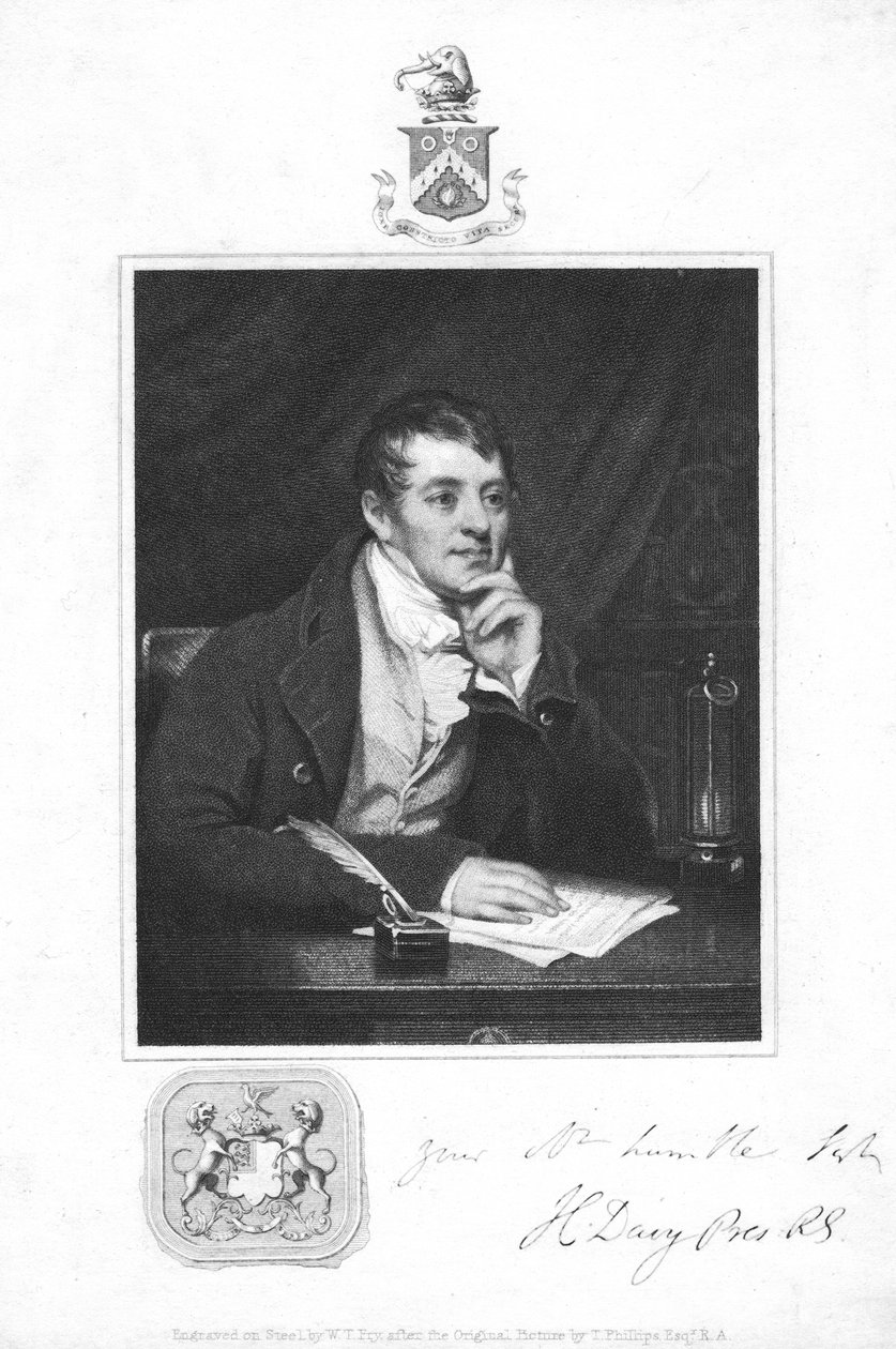Humphry Davy, engelsk kemiker, 1821 af Unbekannt