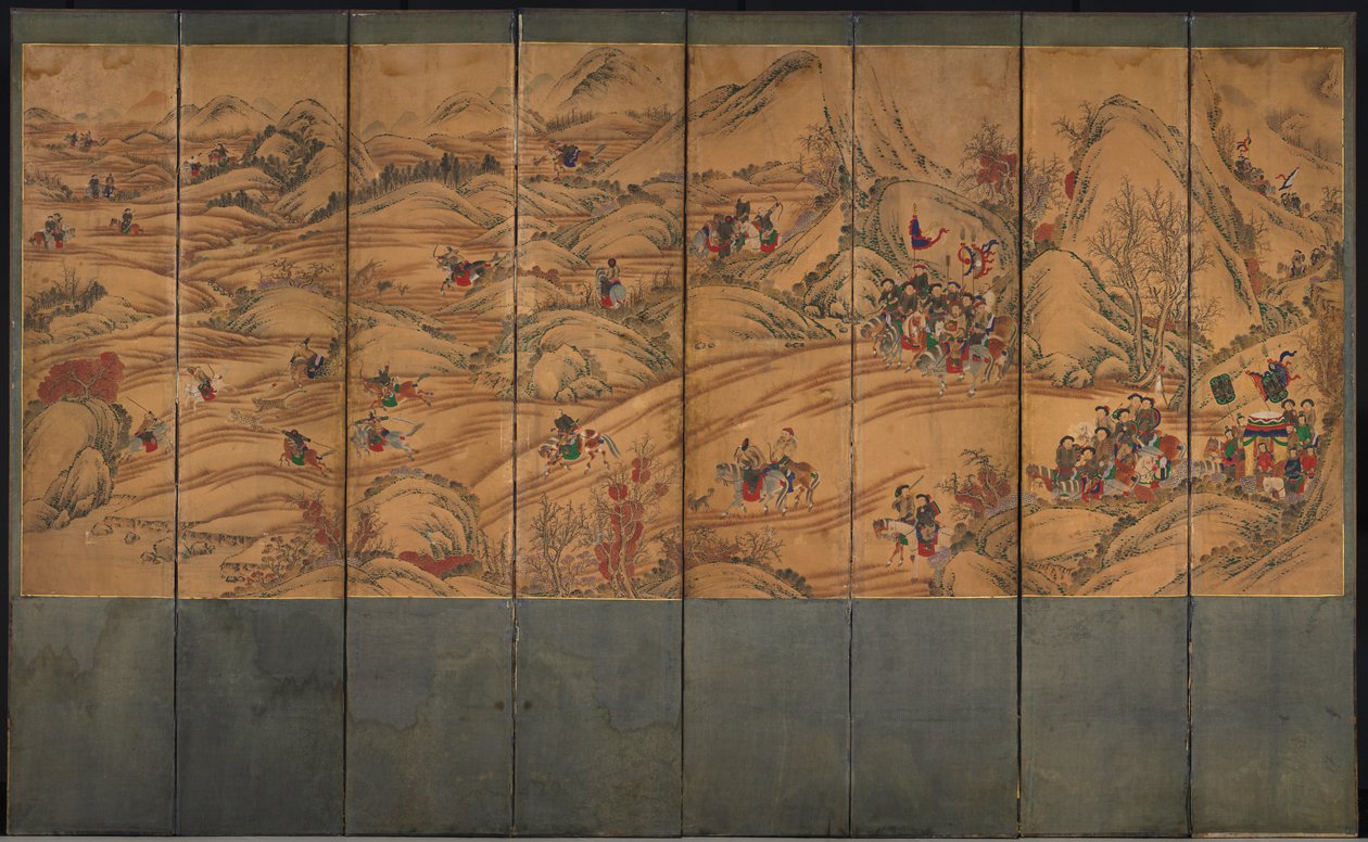Jagtscene, 1800-tallet. af Unbekannt