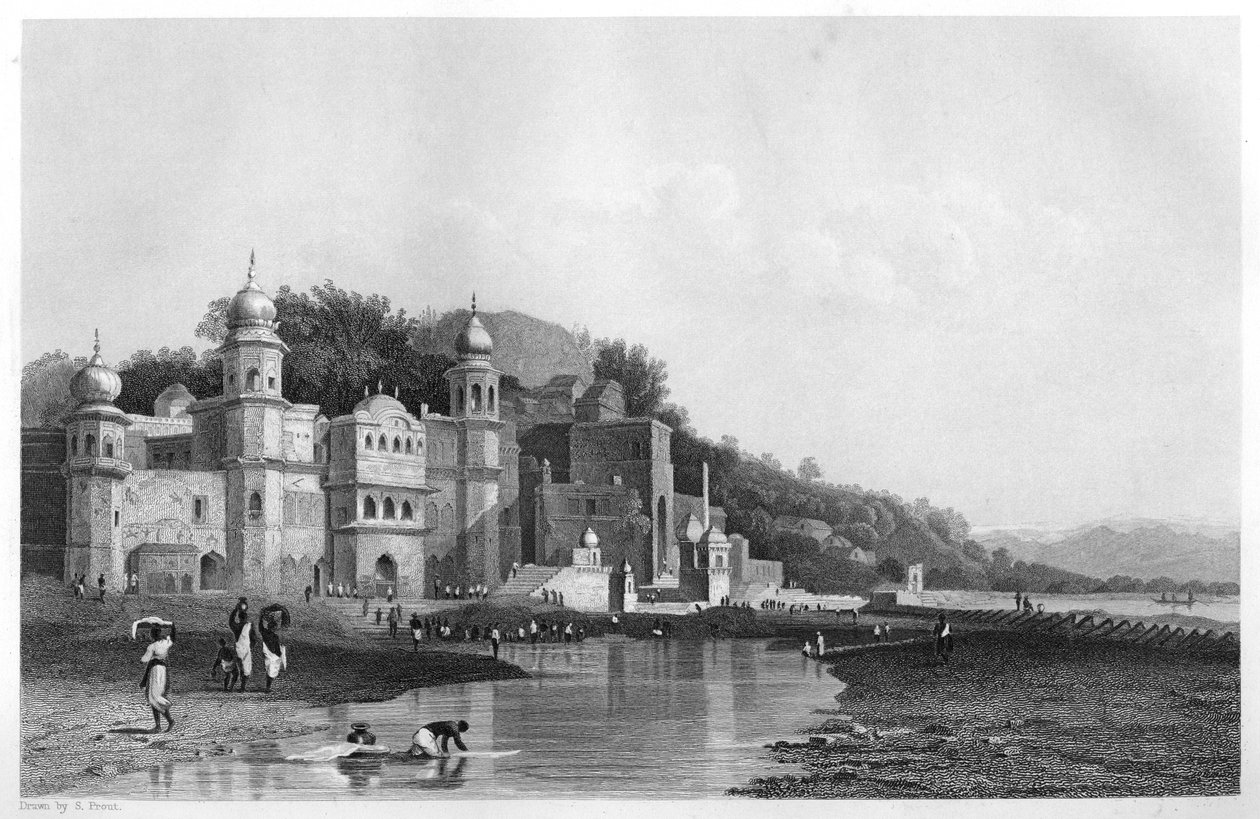 Hurdwar, et sted for hinduisk pilgrimsfærd, Indien, c1860 af Unbekannt