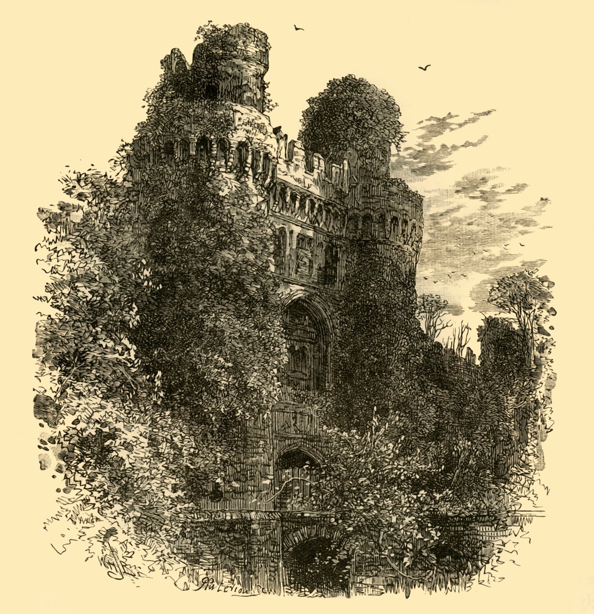 Hurstmonceaux Slot, 1898. af Unbekannt