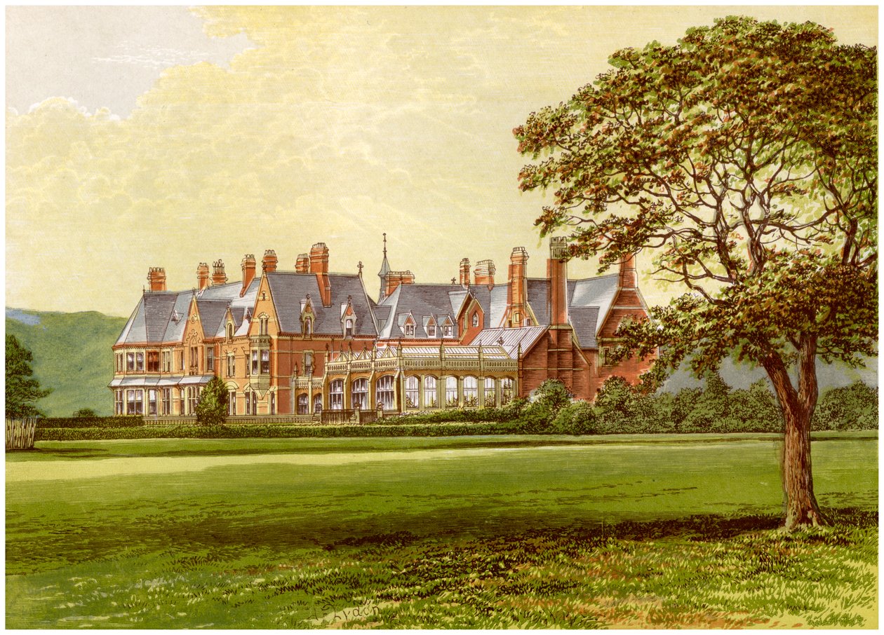 Hutton Hall, Yorkshire, hjemsted for familien Pease, c1880 af Unbekannt