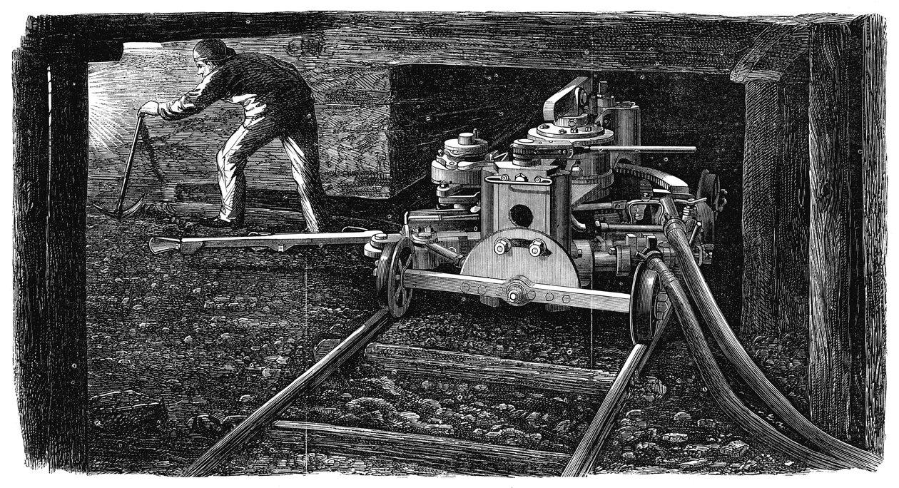 Hydraulisk kulskæremaskine, kaldet The Iron Man, 1867 af Unbekannt