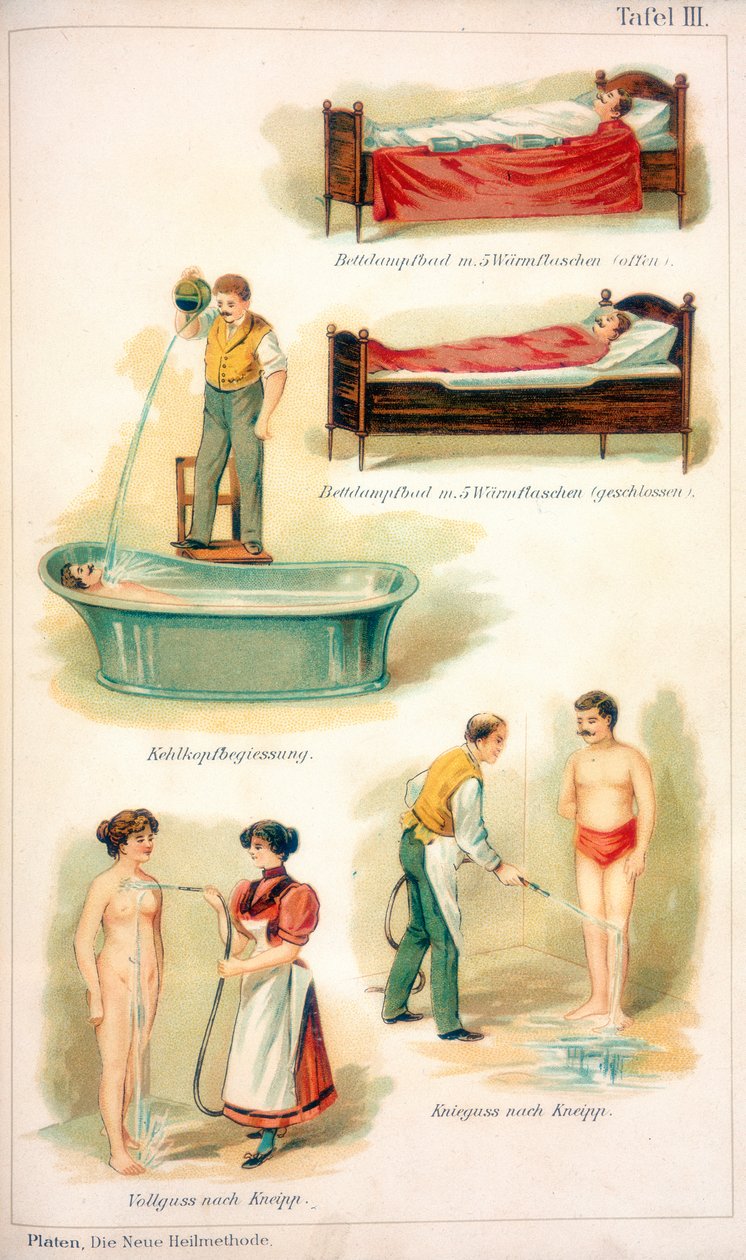 Hydroterapibehandlinger, c1902 af Unbekannt