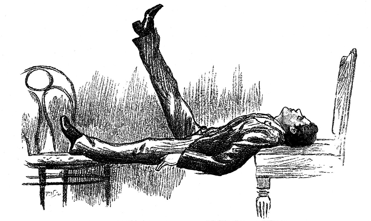 Hypnotiseret subjekt i en tilstand af katalepsi, 1891 af Unbekannt