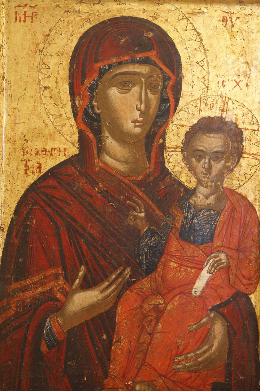 Ikon : St Mary Hodighitria (1500-tallet), Berat, Albanie af Unbekannt