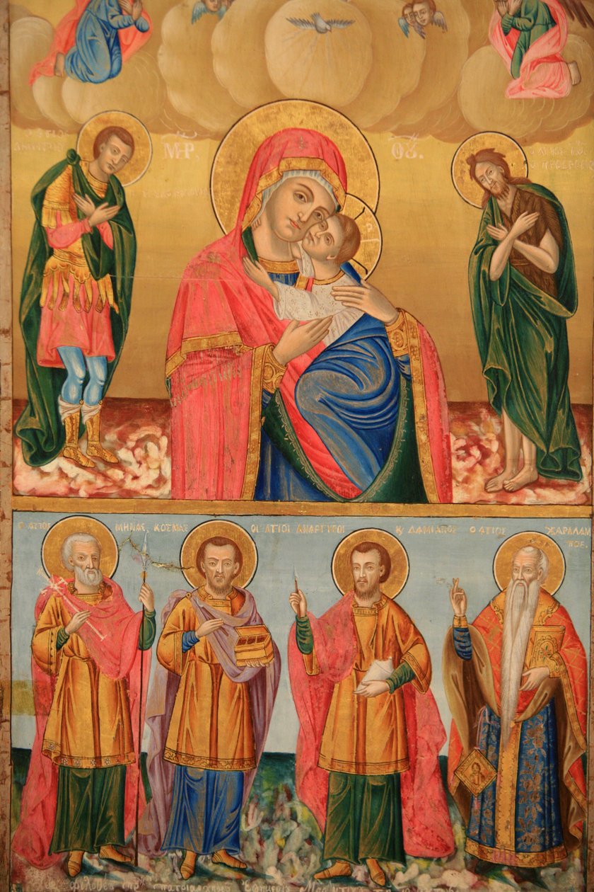Ikon i Saint Dimitrios ortodokse kirke, Thessalonique, Grækenland af Unbekannt