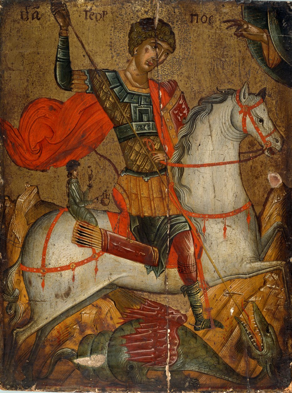 Ikon af St. George, der dræber dragen, 15.-16. århundrede af Unbekannt