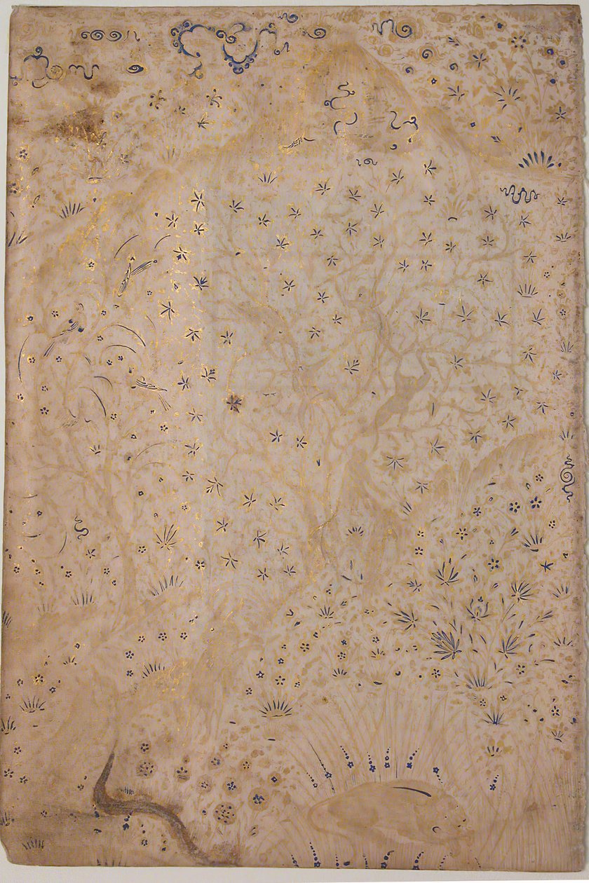 Illuminated Leaf, 1500-tallet. af Unbekannt