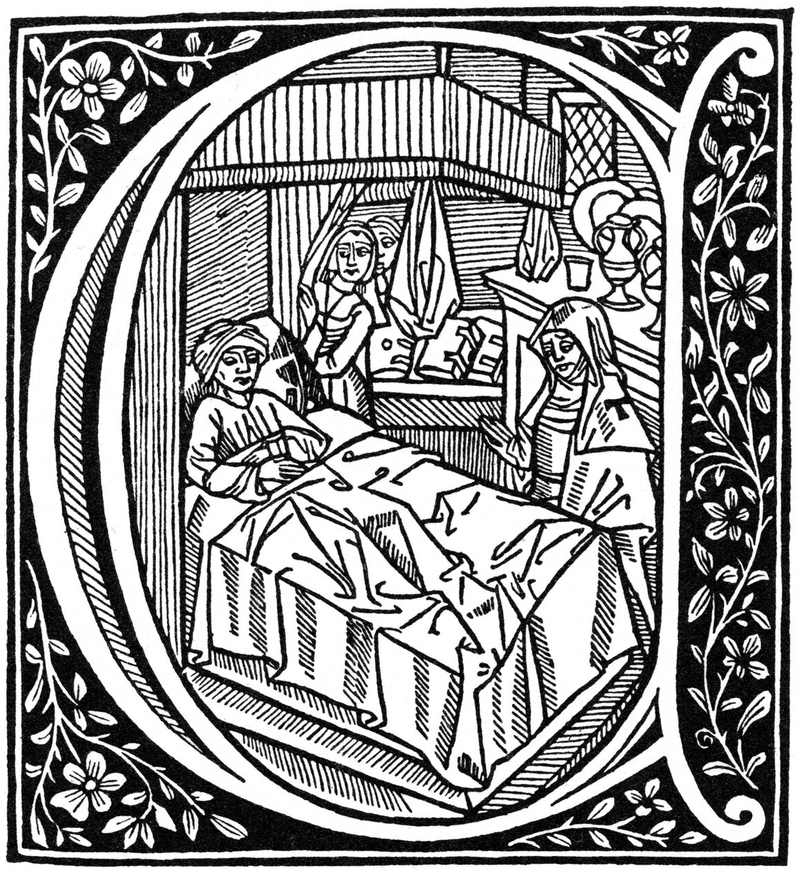 Illustration fra Boethius, The Consolation of Philosophy, 1498 1964 af Unbekannt