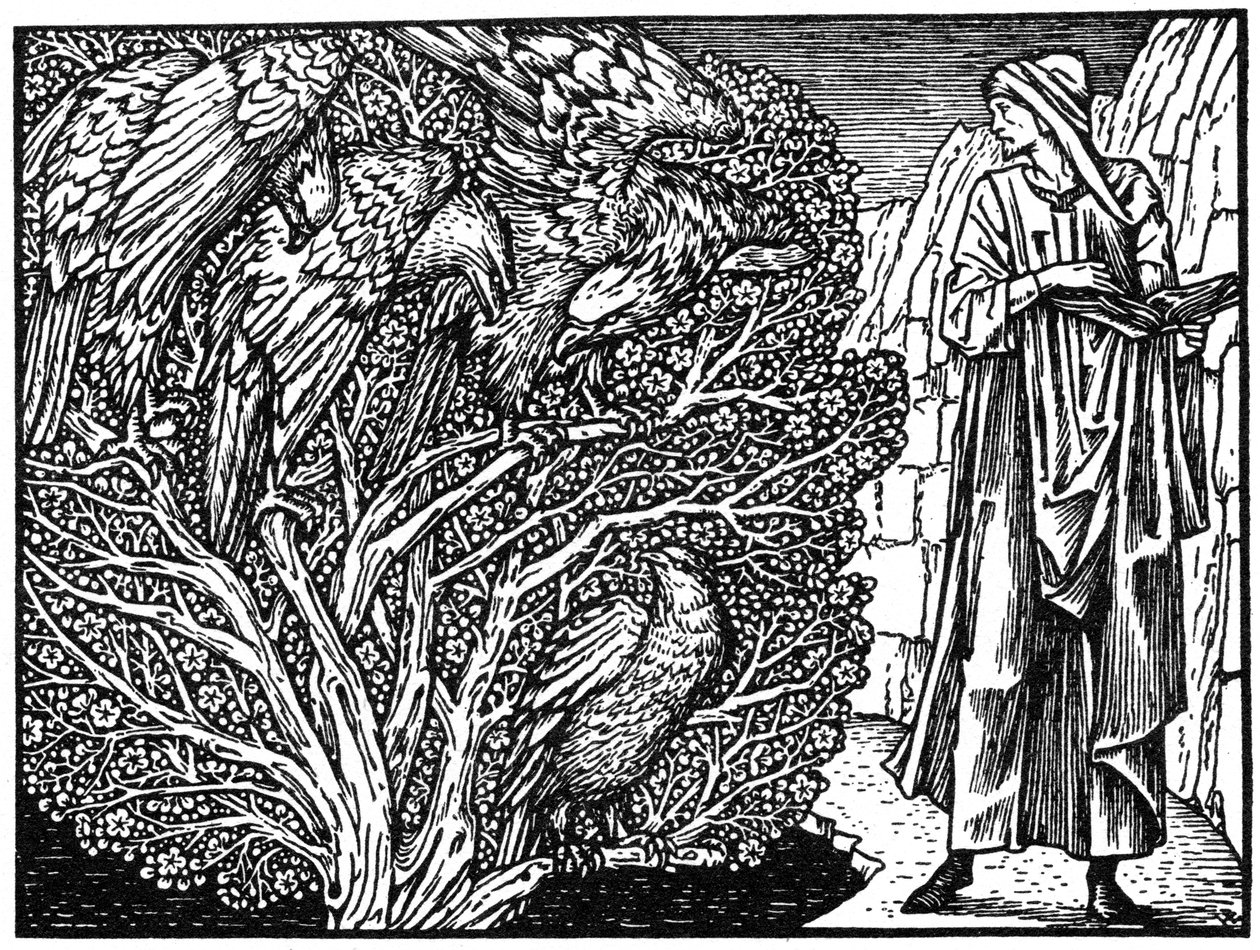 Illustration fra Kelmscott Press-udgaven af Works of Geoffrey Chaucer, 1896 1964 af Unbekannt