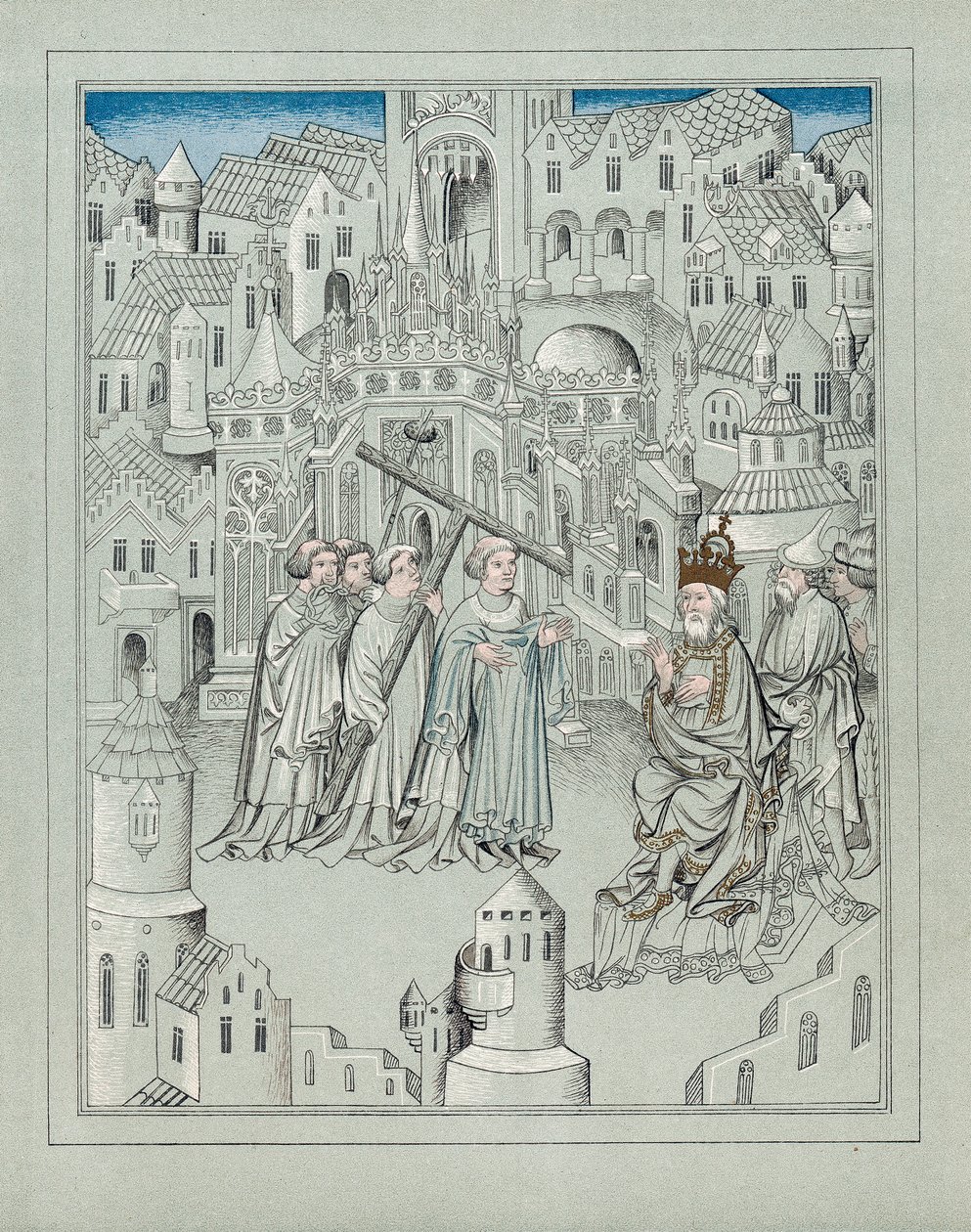Illustration fra den legendariske engelske ridder Sir John Mandevilles rejser, c1372 af Unbekannt
