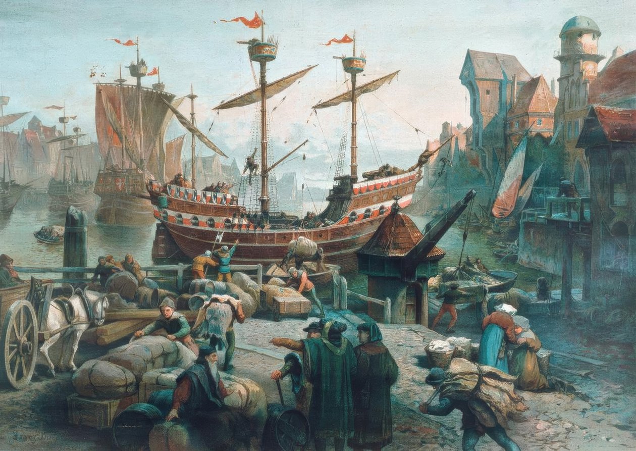 I havnen i en hansestad af Unbekannt