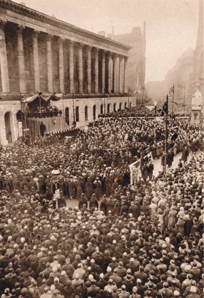 I Birmingham: Kong Edward VIII. proklameret i den næststørste by i England, 1936 af Unbekannt