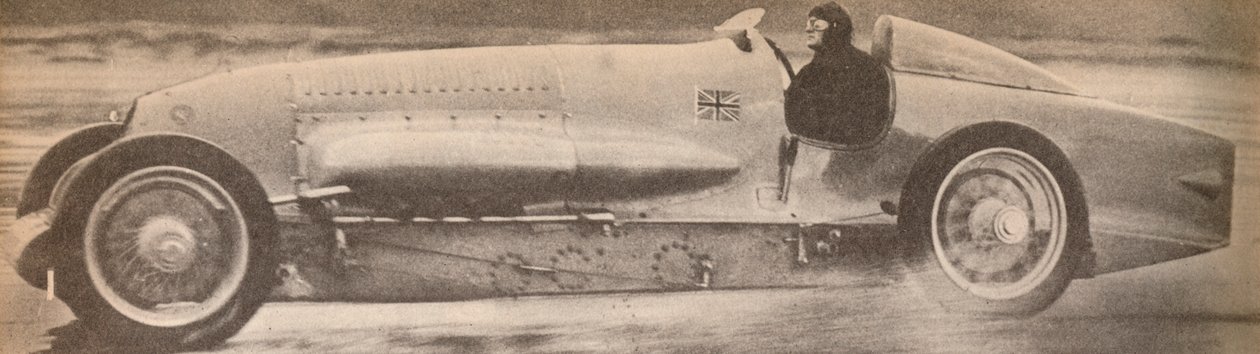 I januar 1927 slog major Malcolm Campbell i sin berømte Bluebird verdens hastighedsrekord af Unbekannt