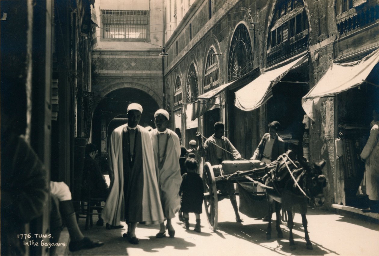 I basaren, Tunis, Egypten, 1936 af Unbekannt