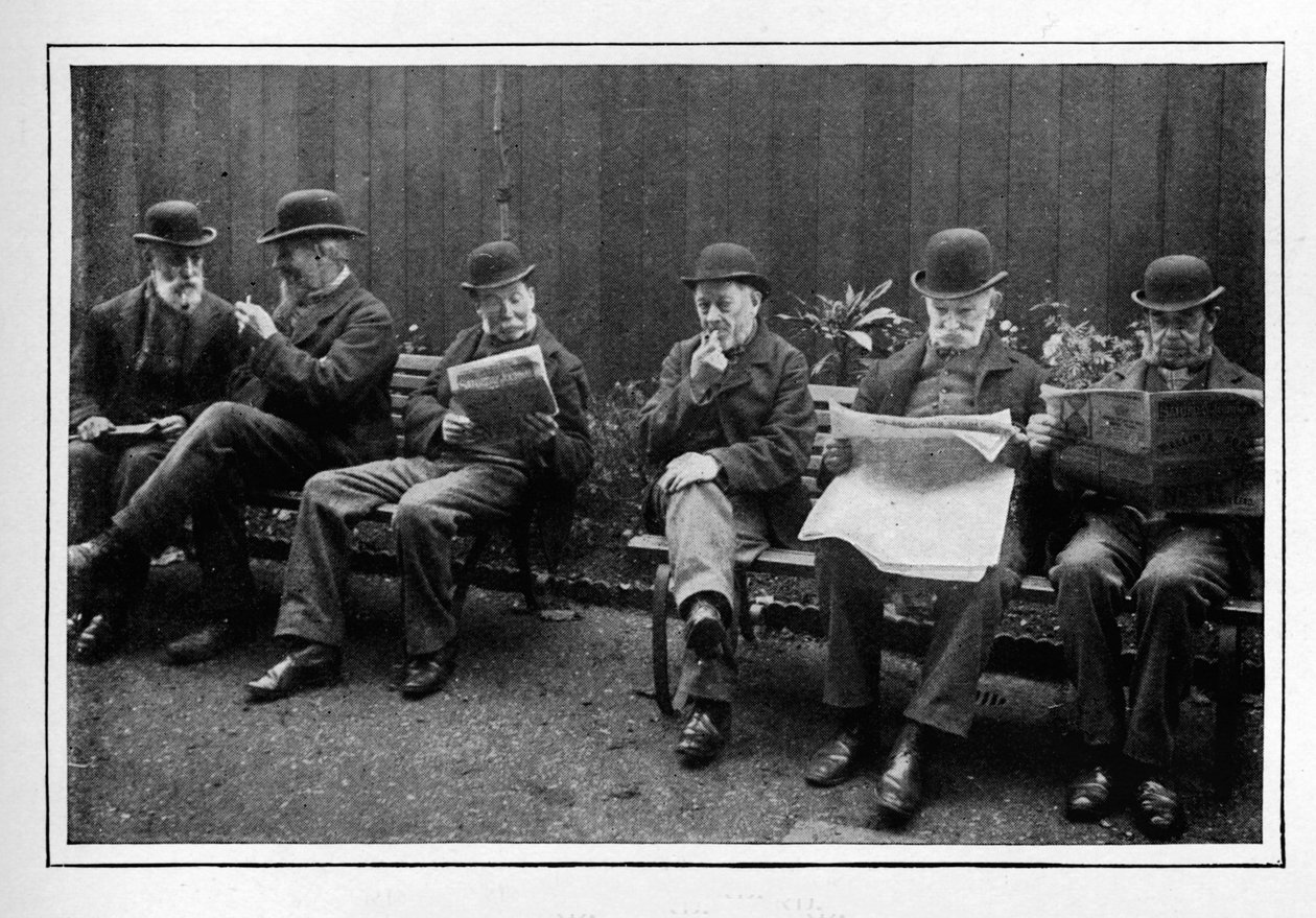I luftegården, St Marylebone Workhouse, Luxborough Street, London, c1901 1903 af Unbekannt