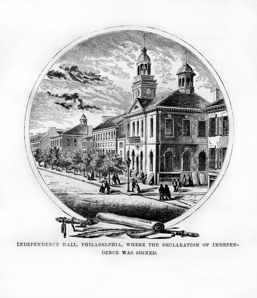 Independence Hall, Philadelphia, Pennsylvania, USA, 1872 af Unbekannt