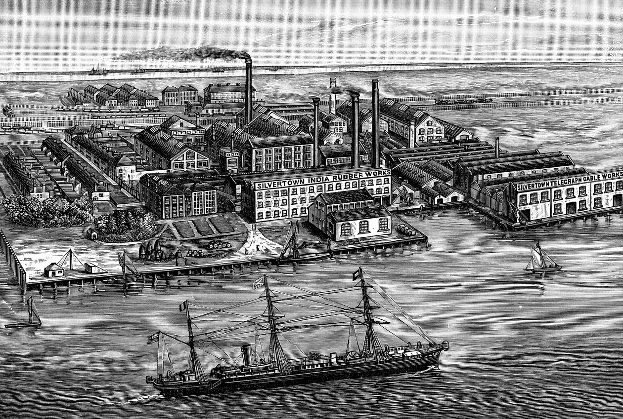 India Rubber, Gutta Percha and Telegraph Works Company fabrik, Silvertown, London, 1887 af Unbekannt