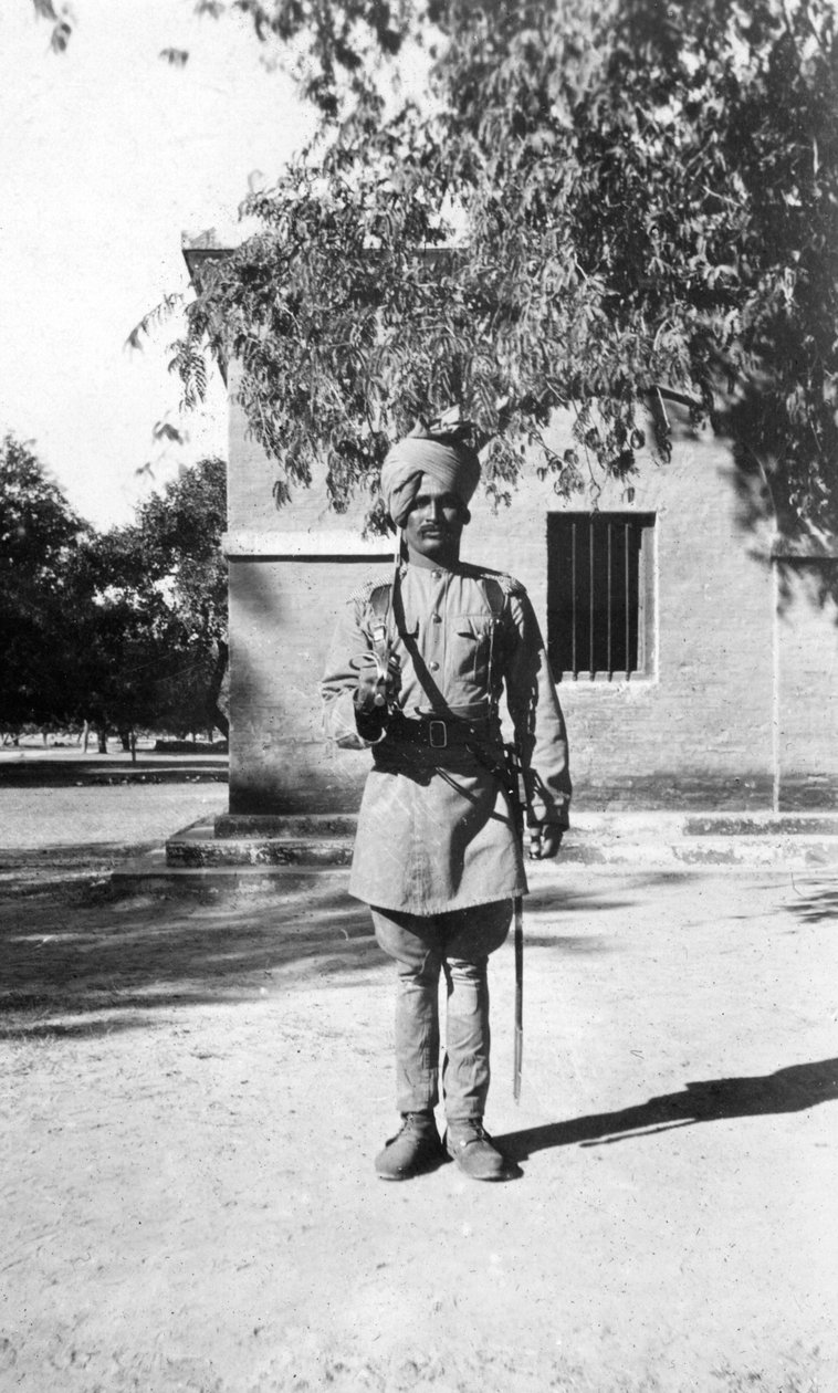 Indisk lancer, Mathura, Indien, 1916-1917 af Unbekannt