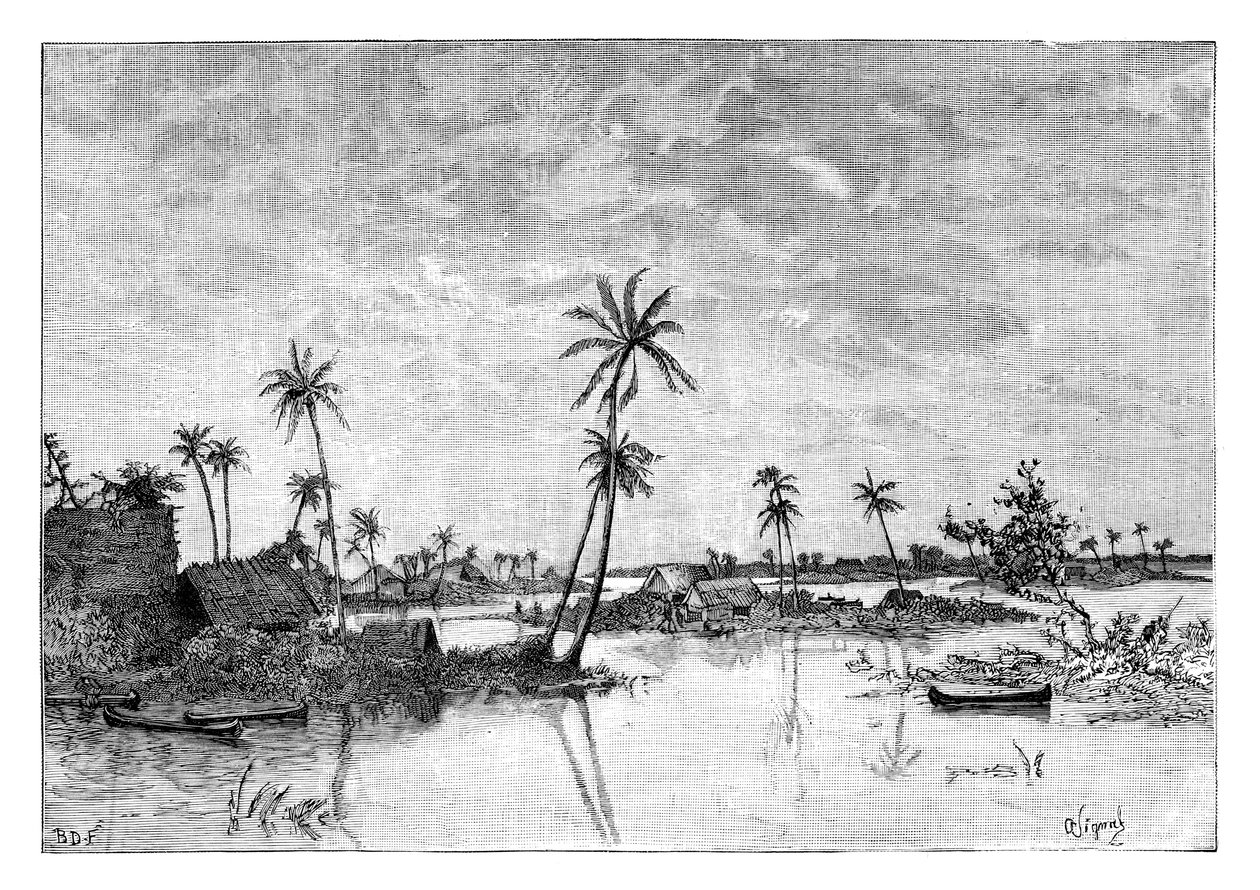 Indisk bosættelse på øerne San Blas Bay, c1890 af Unbekannt