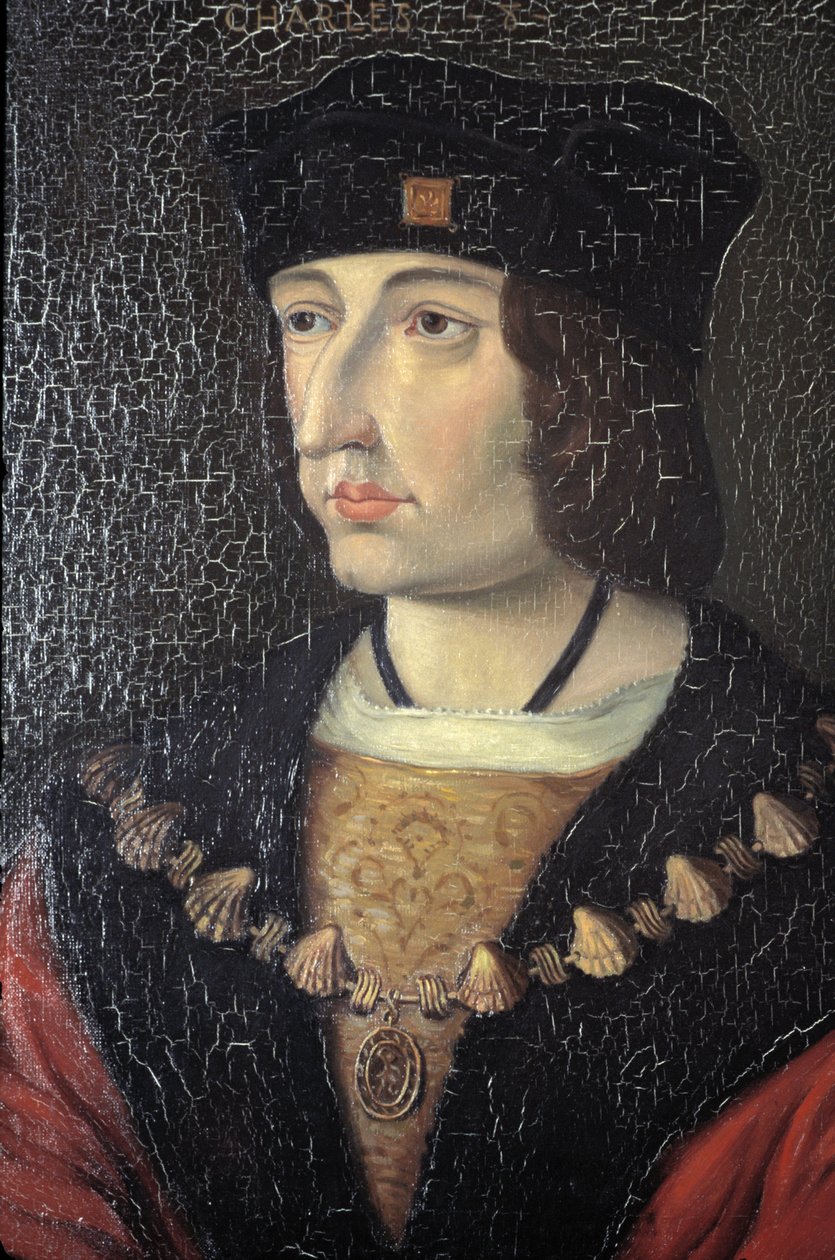 Indre et Loire N* 184 - Chateau de Loches - Portræt af Charles VIII af Unbekannt