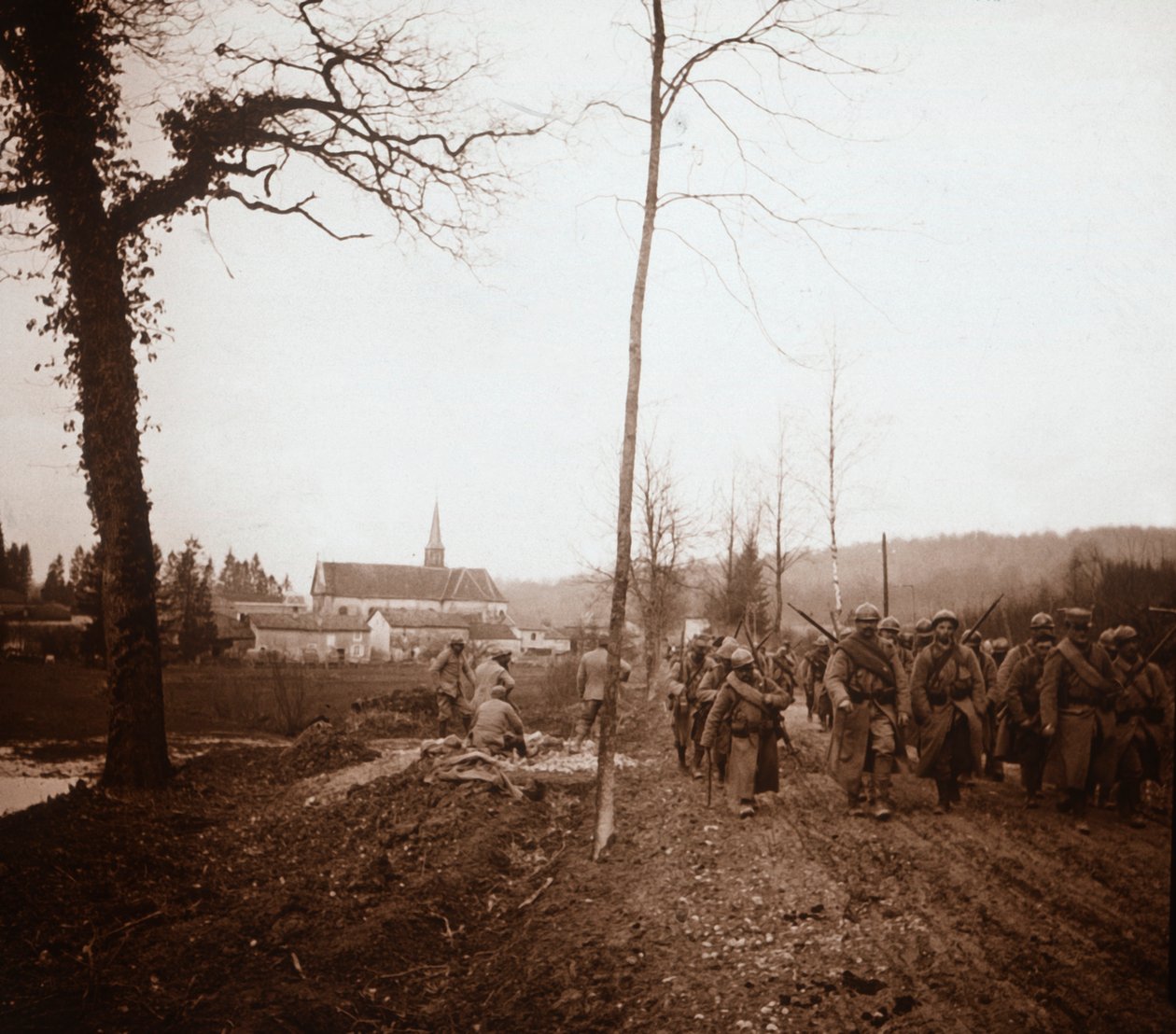 Infanteri, Genicourt, Nordfrankrig, c1914-c1918 af Unbekannt