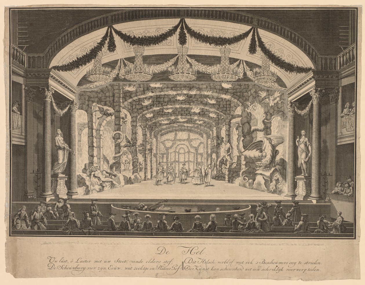 Helvede, 1700-tallet. af Unbekannt