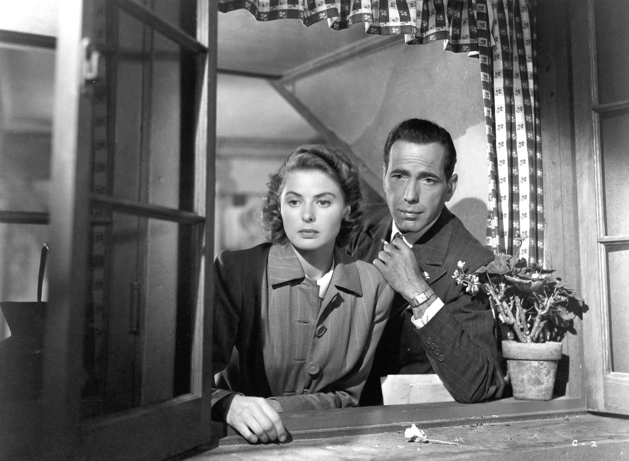 Ingrid Bergman og Humphrey Bogart i Cassablanca, 1942 af Unbekannt