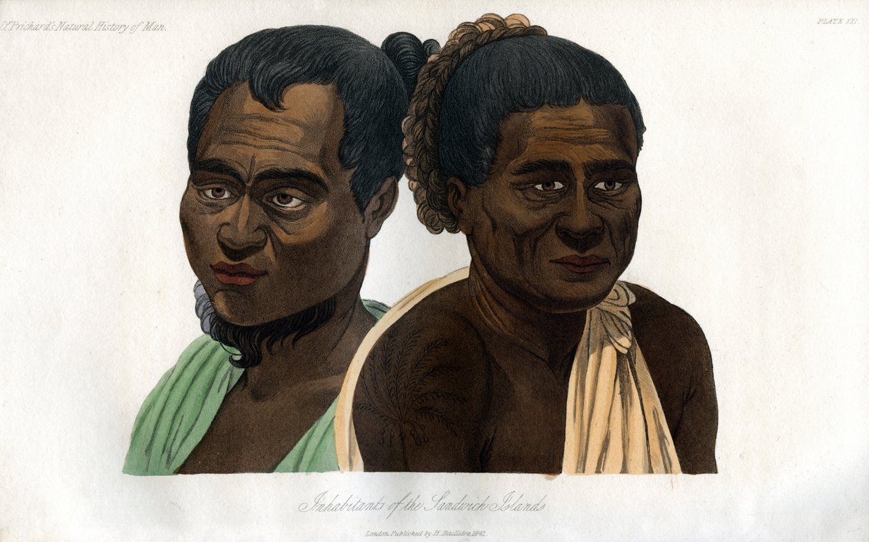 Indbyggere på Sandwichøerne, 1848 af Unbekannt