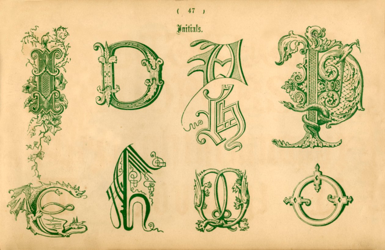 Initialer, 1862 af Unbekannt