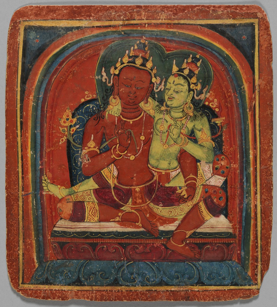 Indledningskort Tsakalis: Bodhisattva Samantabhadhra, begyndelsen af det 15. århundrede. af Unbekannt