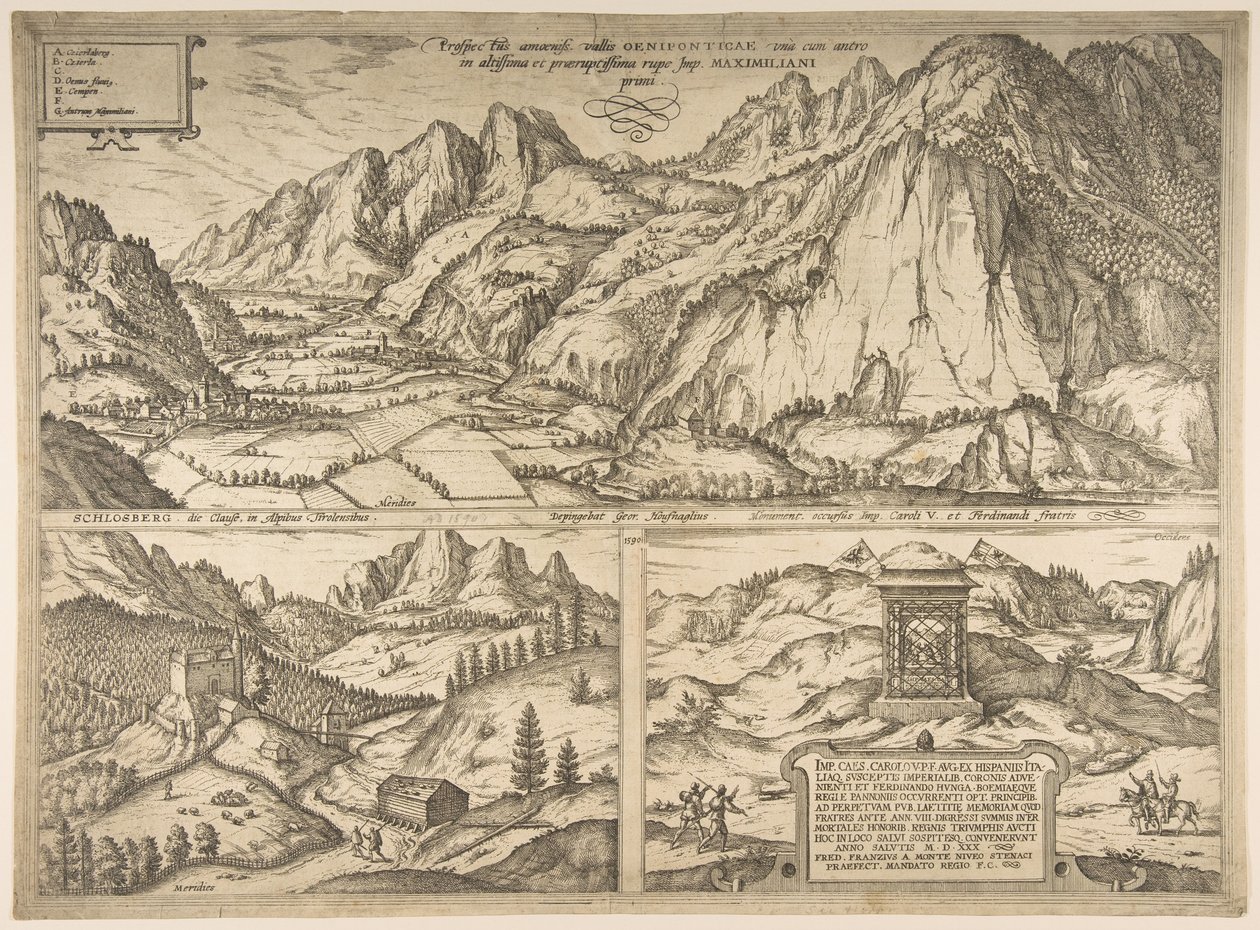 Innsbruck fra serien Cities of the World, vol. V, plade 59, 1590 af Unbekannt