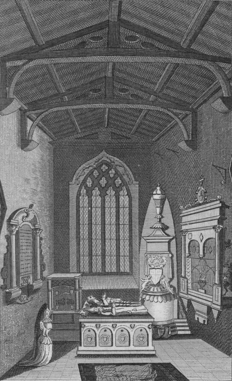Indvendig udsigt af Unions Chapel i Faringdon Church, 1796. af Unbekannt
