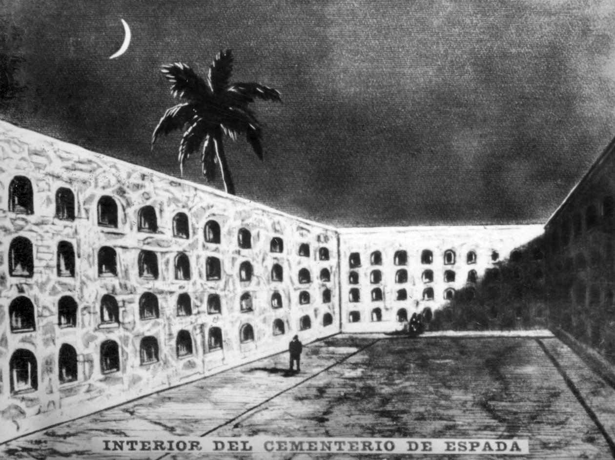 Inde på den spanske kirkegård, 1800-tallet, 1920