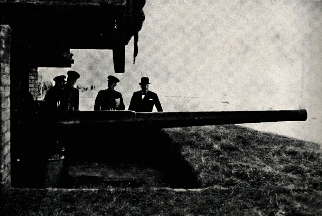 Inspicering af kystforsvaret, c1940, 1945. af Unbekannt