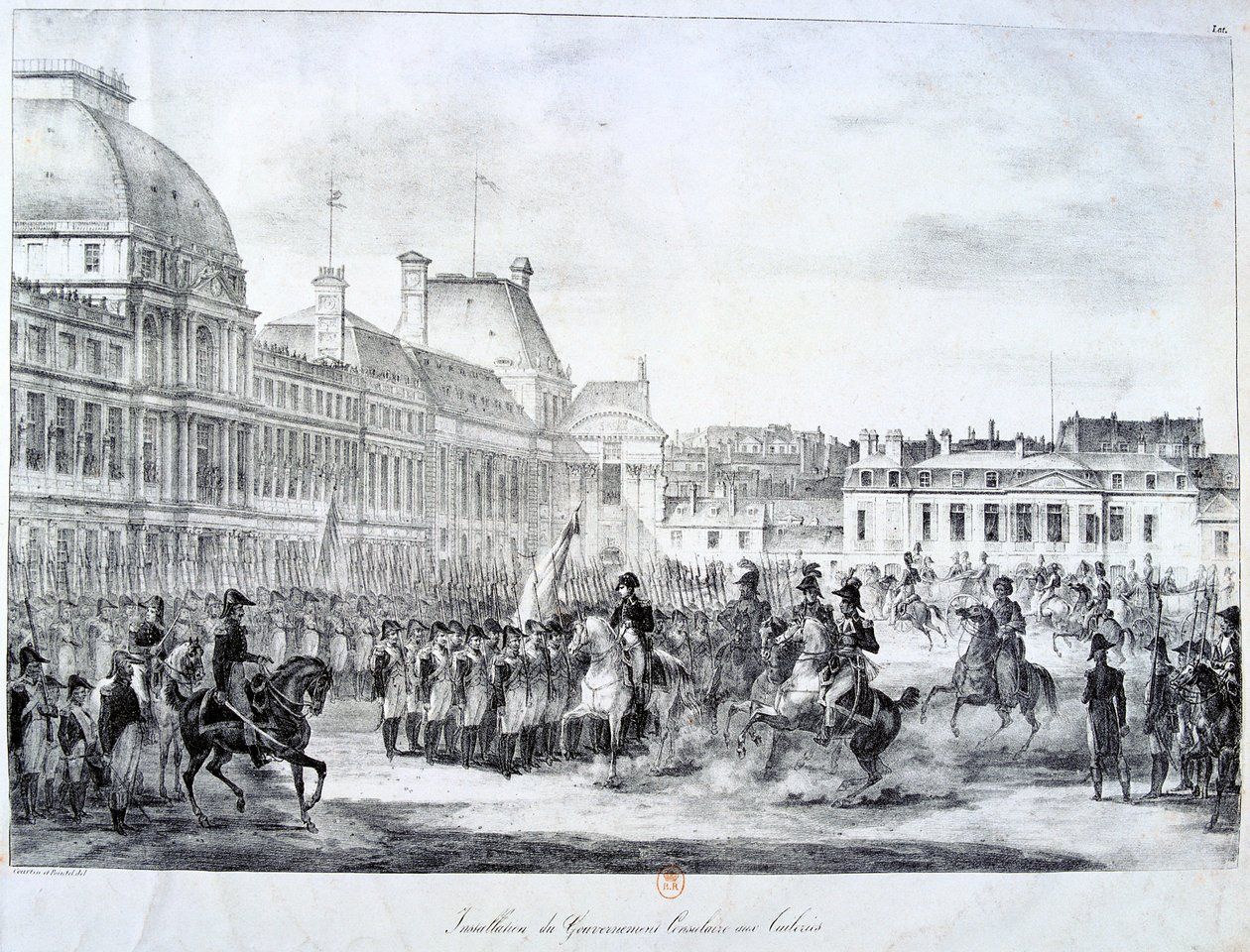 Indsættelse af regeringen i Tuilerierne, 1800-tallet af Unbekannt