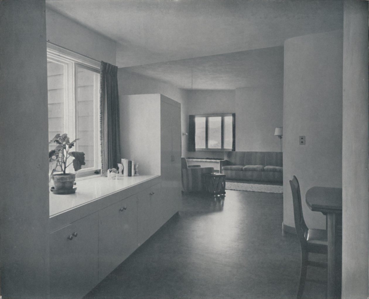 Interiør - House at Fairfax, Californien af Francis Ellsworth Lloyd, 1942 af Unbekannt