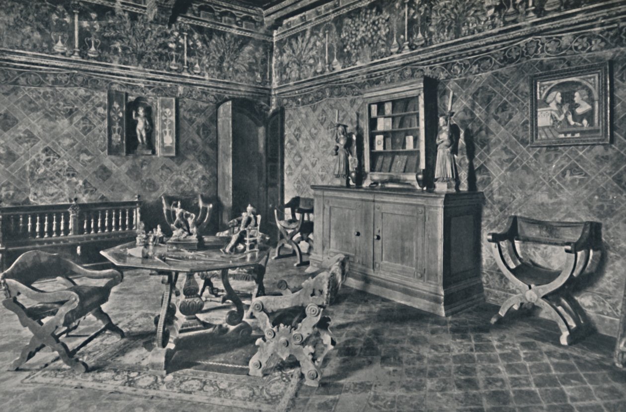 Interiør, Palazzo Davanzati, 1928 af Unbekannt