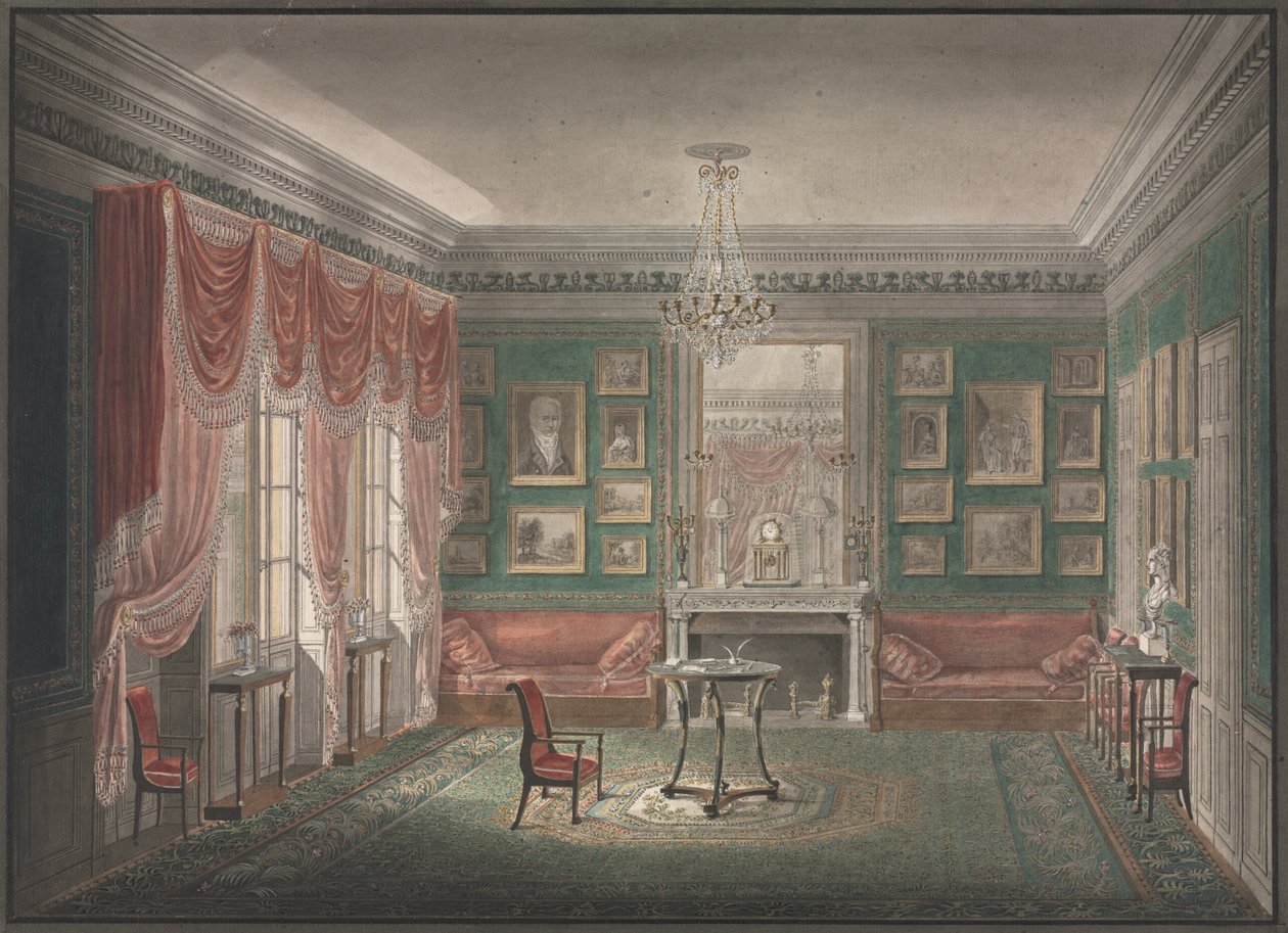 Indvendig udsigt, ca. 1805-1810. af Unbekannt