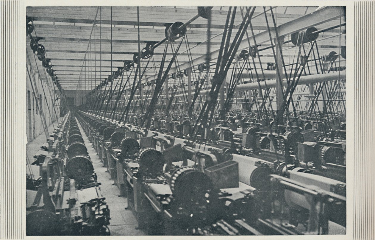 Interiør af Cotton Mill, 1910 af Unbekannt