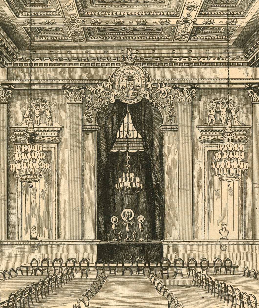 Interiør af Goldsmiths Hall, 1876, 1897. af Unbekannt